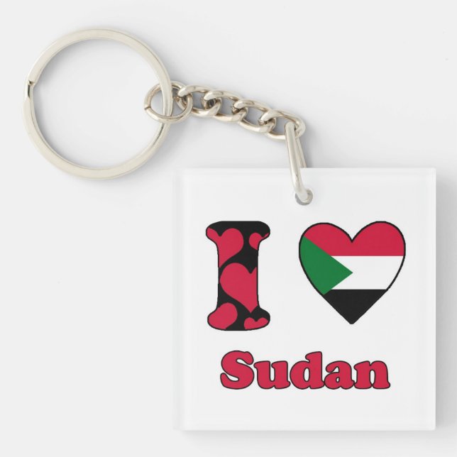 I love Sudan Key Ring (Front)