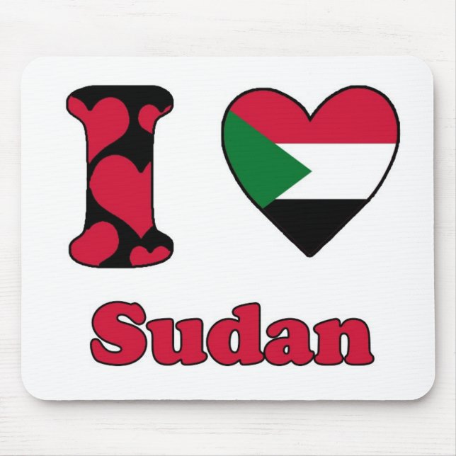 I love Sudan Mouse Pad (Front)