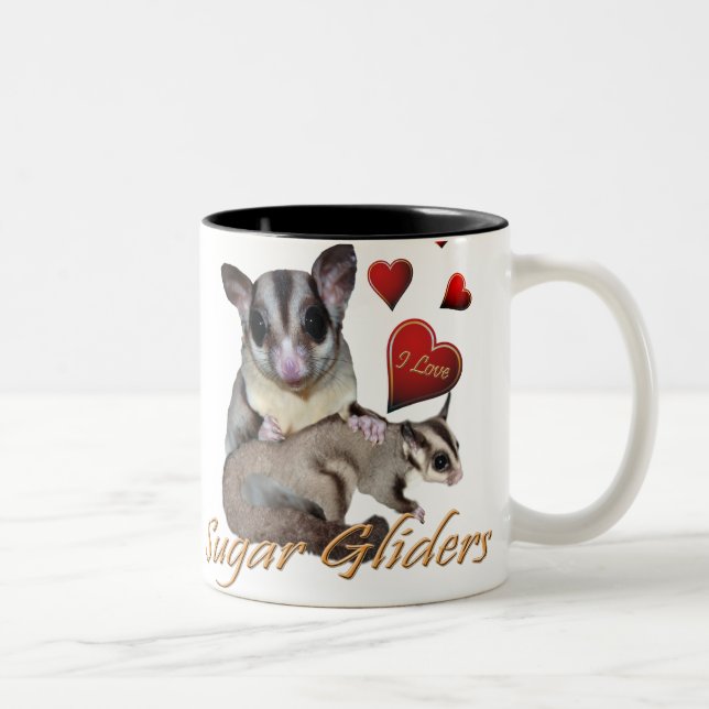 I Love Sugar Gliders Mugs (Right)