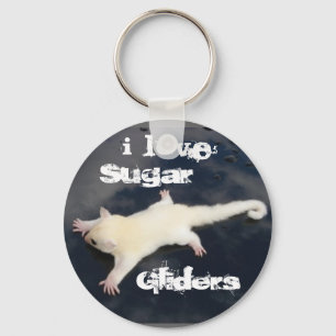 I Love  Sugar Gliders =Outbackgliders.com, Key Ring