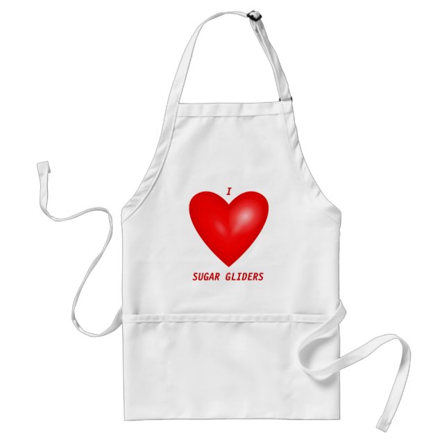 I Love Sugar Gliders Standard Apron (Front)