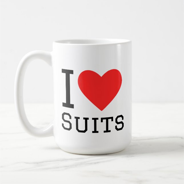 I love suits  coffee mug (Left)