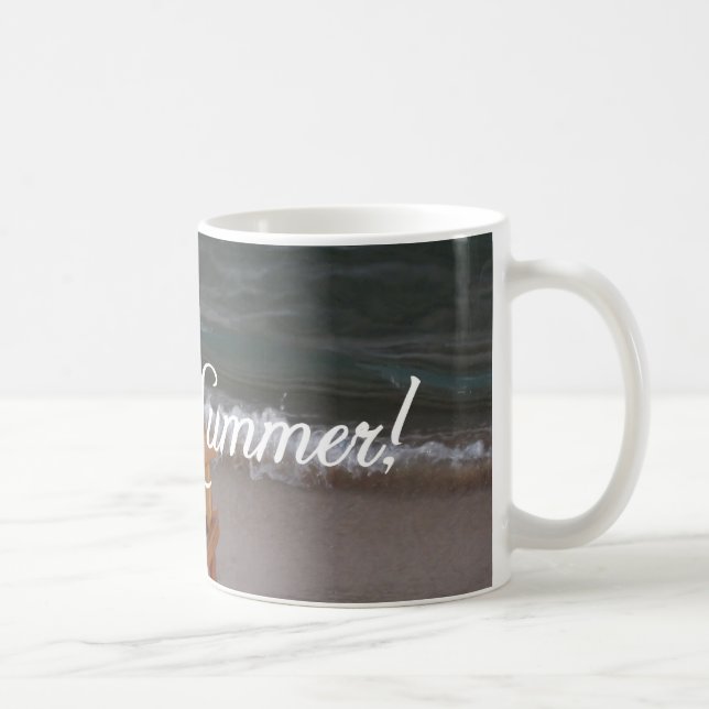 "I Love Summer" Beach Scene Mug (Right)