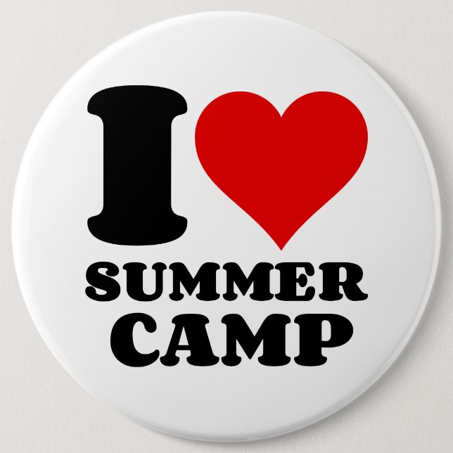 I LOVE SUMMER CAMP 6 CM ROUND BADGE (Front)