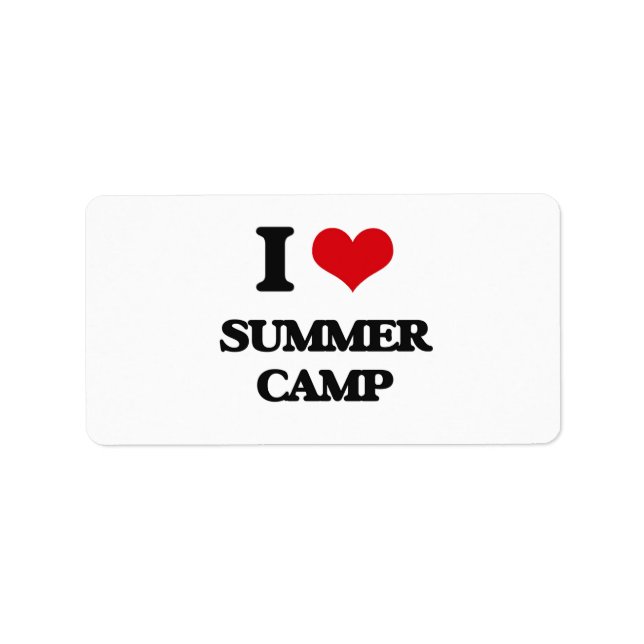 I love Summer Camp Label (Front)