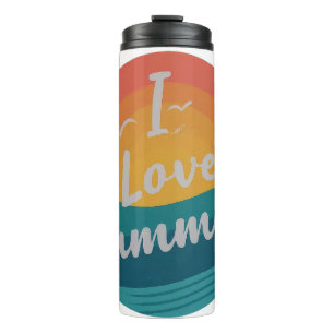 I Love Summer Insulated Thermal Tumbler