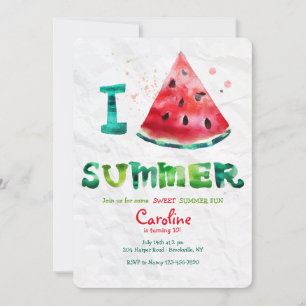 I Love Summer Invitation