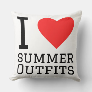 I love summer outfits cushion
