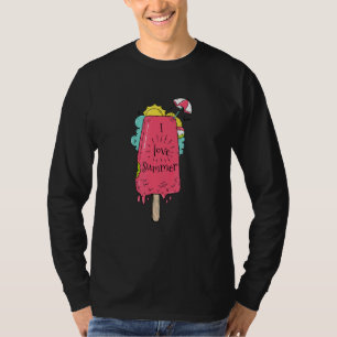 I Love Summer Popsicle Melting In The Sun Fun T-Shirt
