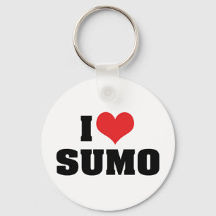 I Love Sumo Keychain