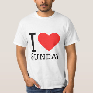 I love Sunday Square Sticker T-Shirt