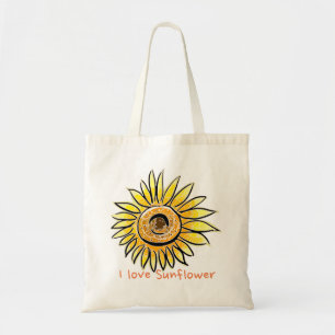 I love Sunflower Tote Bag