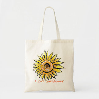 I love Sunflower Tote Bag