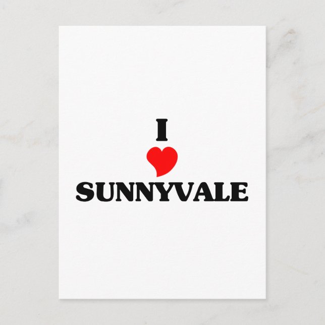 I love Sunnyvale Postcard (Front)