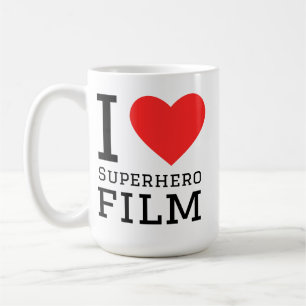 I love superhero film coffee mug