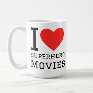 I love superhero movies coffee mug
