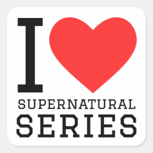 I love supernatural series square sticker
