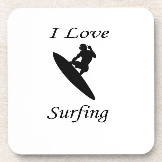 I Love Surfing Coaster (Front)