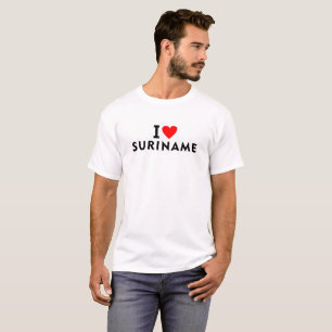 I love Suriname country like heart travel tourism T-Shirt