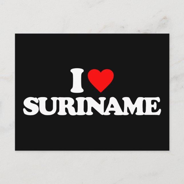 I LOVE SURINAME POSTCARD (Front)