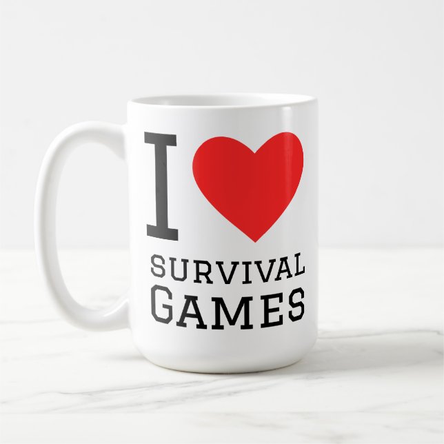 I love survival games  coffee mug (Left)