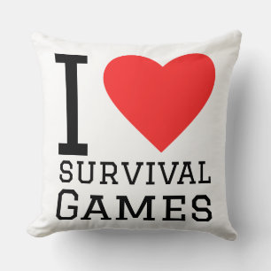 I love survival games cushion