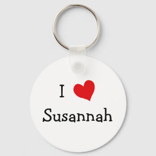 I Love Susannah Key Ring