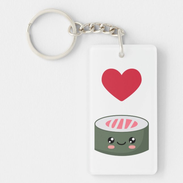 I love Sushi Key Ring (Front)