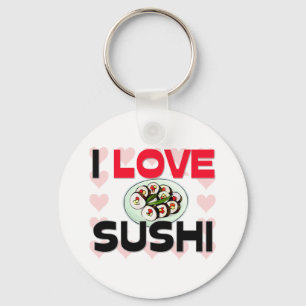 I Love Sushi Key Ring