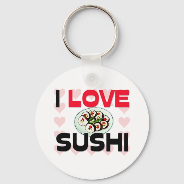 I Love Sushi Key Ring (Front)