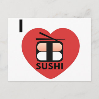 I Love Sushi Postcard