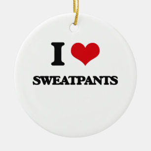 I love Sweatpants Ceramic Tree Decoration