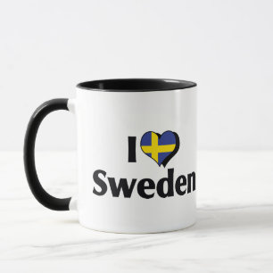 I Love Sweden Flag Mug