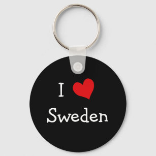 I Love Sweden Key Ring