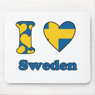 I love Sweden Mouse Pad