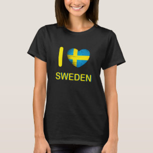 I Love Sweden, My Home, My Country, Heart Sweden T-Shirt