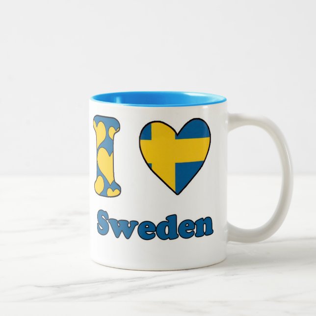 I love Sweden Two-Tone Coffee Mug (Right)