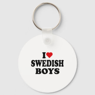 I Love Swedish Boys I Heart Swedish Boys  Key Ring