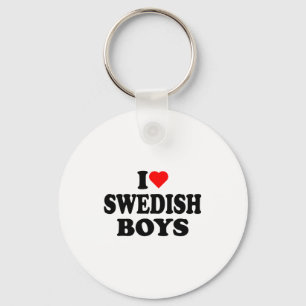 I Love Swedish Boys I Heart Swedish Boys T Shirt  Key Ring