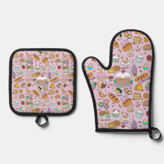 I love sweet! oven mitt & pot holder set