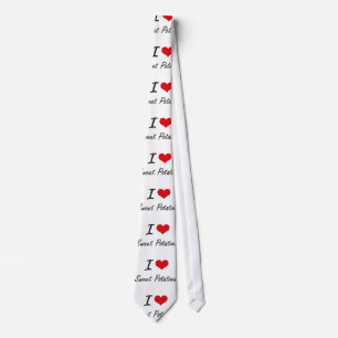 I Love Sweet Potatoes artistic design Tie