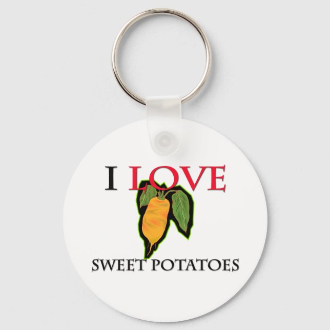 I Love Sweet Potatoes Key Ring (Front)