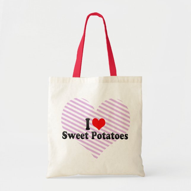I Love Sweet Potatoes Tote Bag (Front)