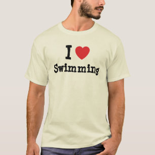 I love Swimming heart custom personalised T-Shirt