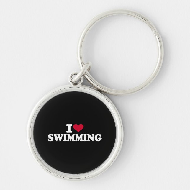 I love swimming key ring (Front)