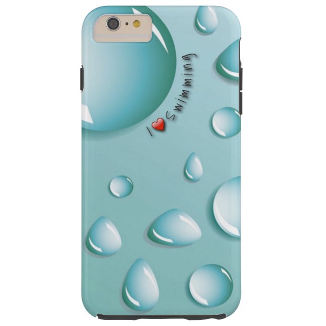 I Love Swimming Phone Case (Back)