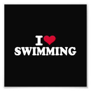 I love swimming photo print