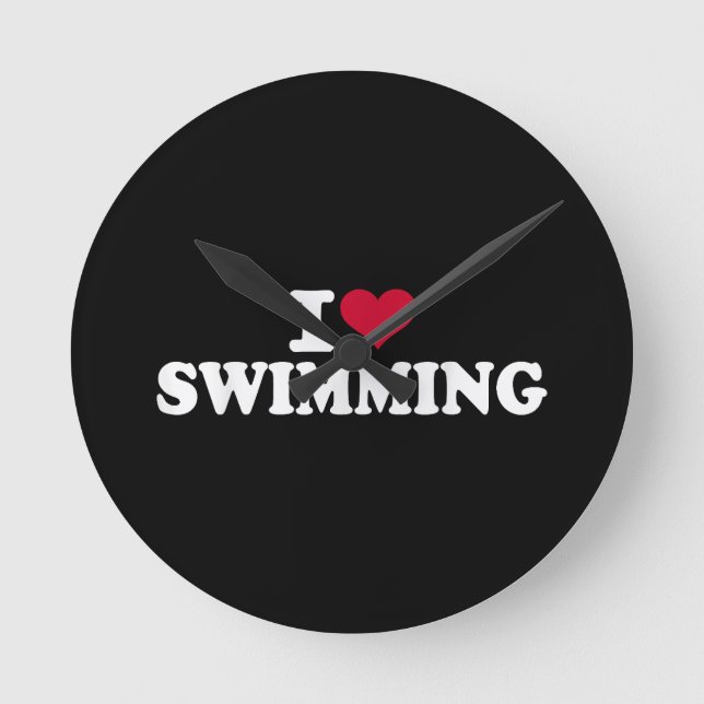 I love swimming round clock (Front)