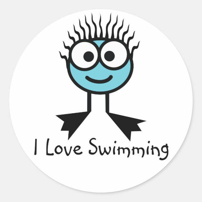 I Love Swimming Stickers (Front)