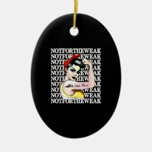 I Love Swimming - Swim Mum Not Weak Design Ceramic Ornament